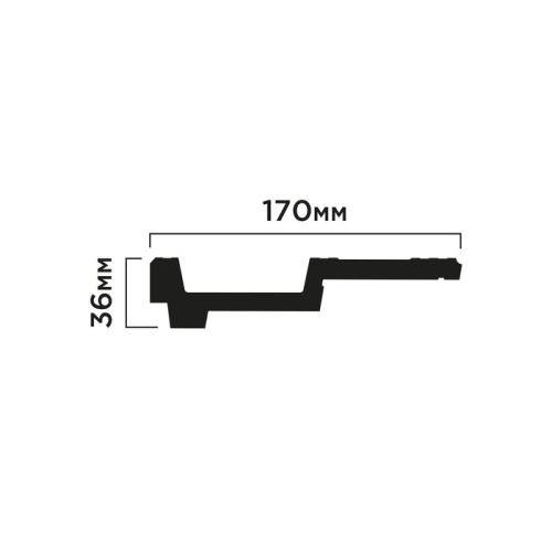 Карниз ПОЛИСТИРОЛ HI WOOD 170мм х 36мм